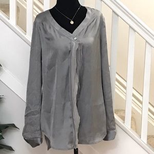 Calvin Klein long satin shirt